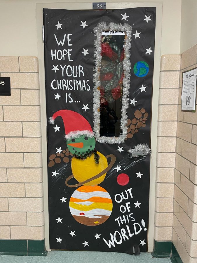 Fourth annual holiday door decorating details