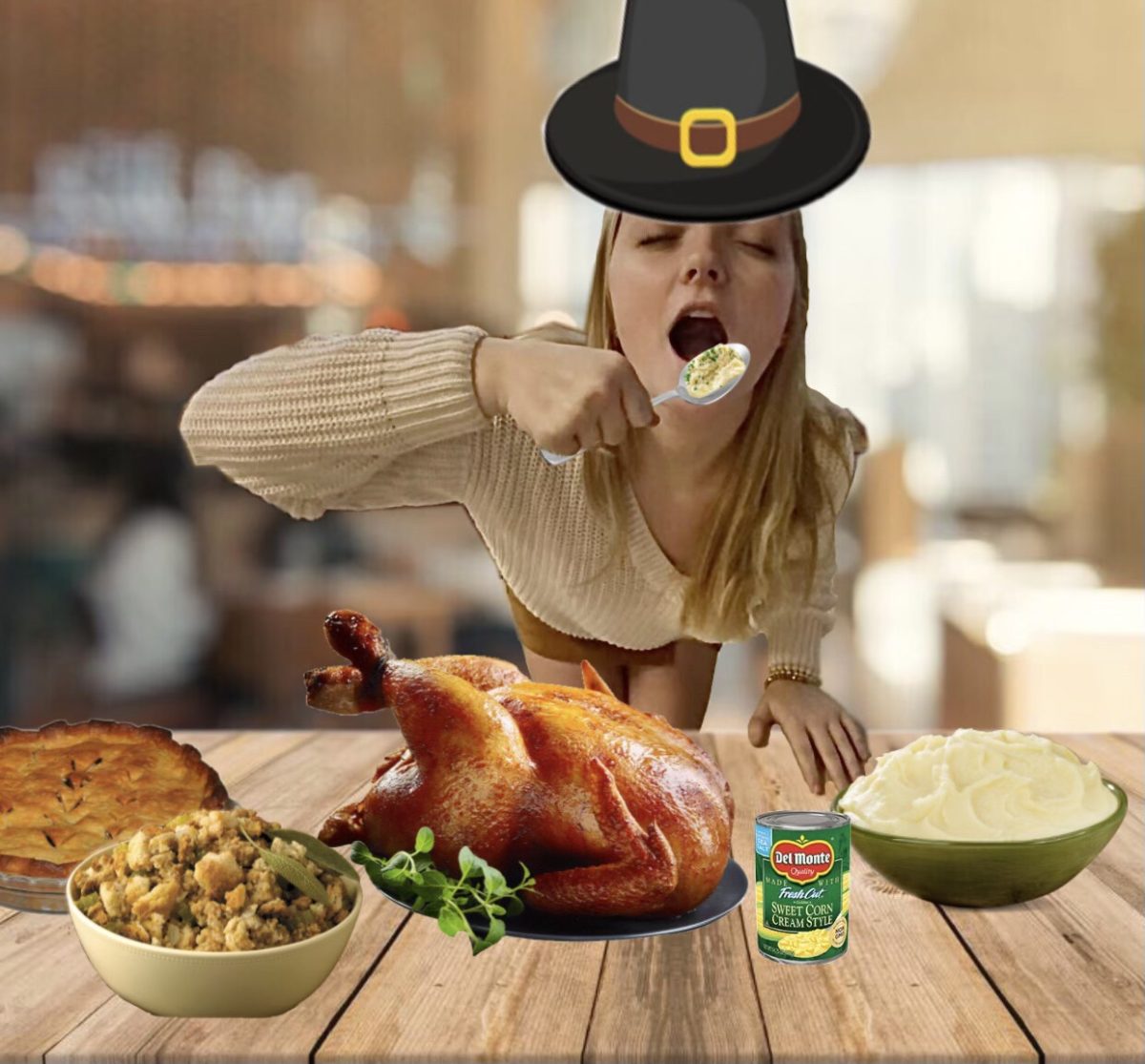 Kenzie+Knight+eating+her+scrumptious+Thanksgiving+dinner.