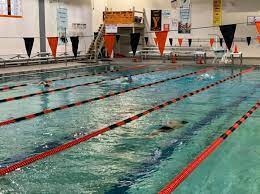 Swimmers compete in orange and black meet