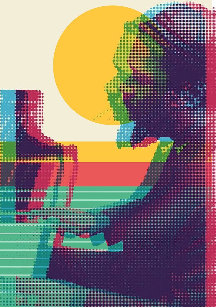Rendering of Thelonious Monk from Pinterest, artist unknown 