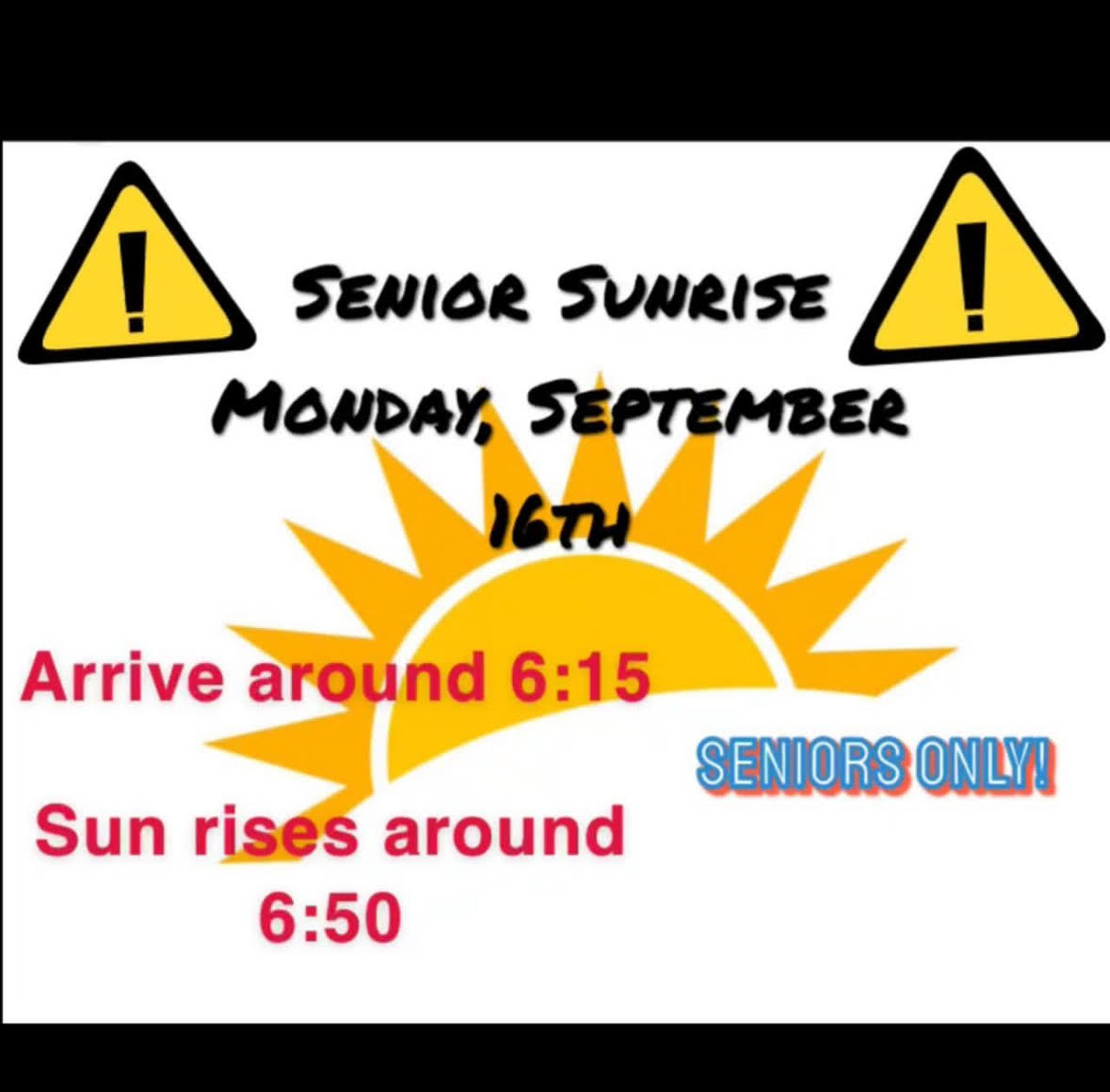 Class of '25 Senior Sunrise