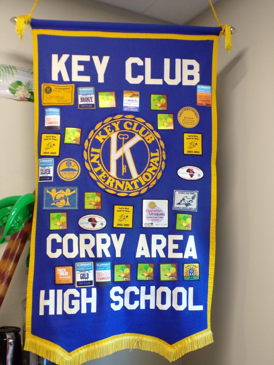 Key Club banner in Mrs. Braswell room