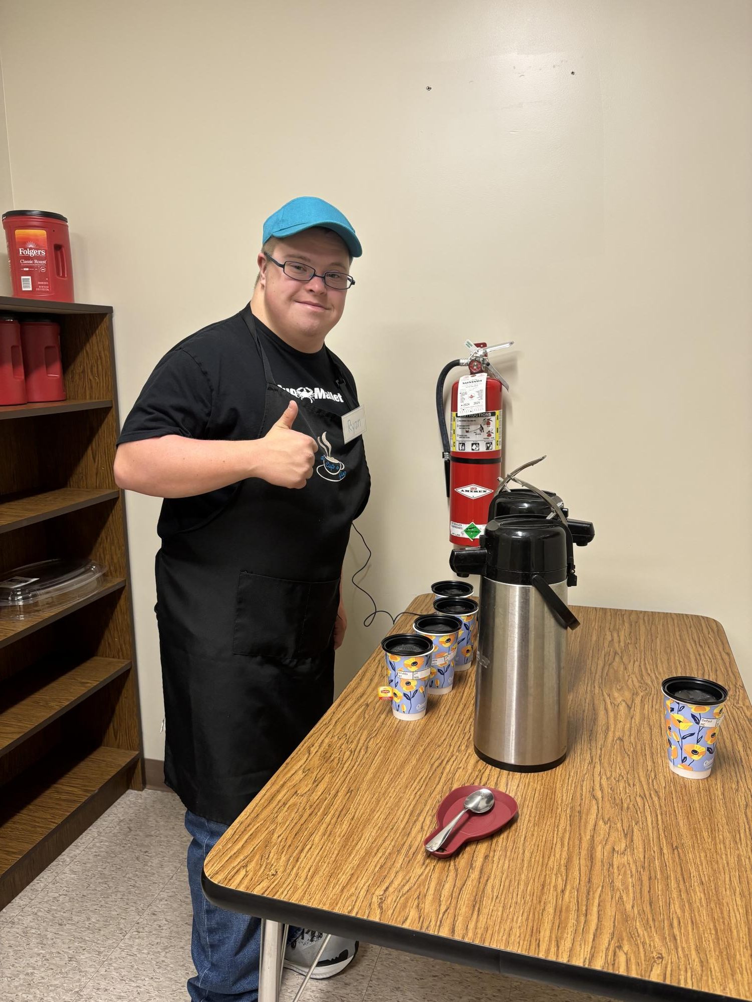 Ryan Mather preps for the day's deliveries