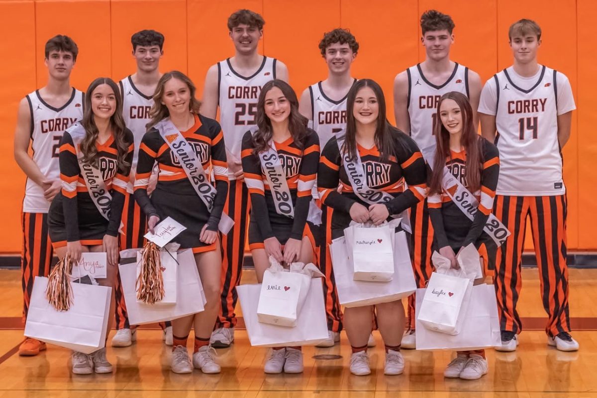 Corry boys basketball honors seniors