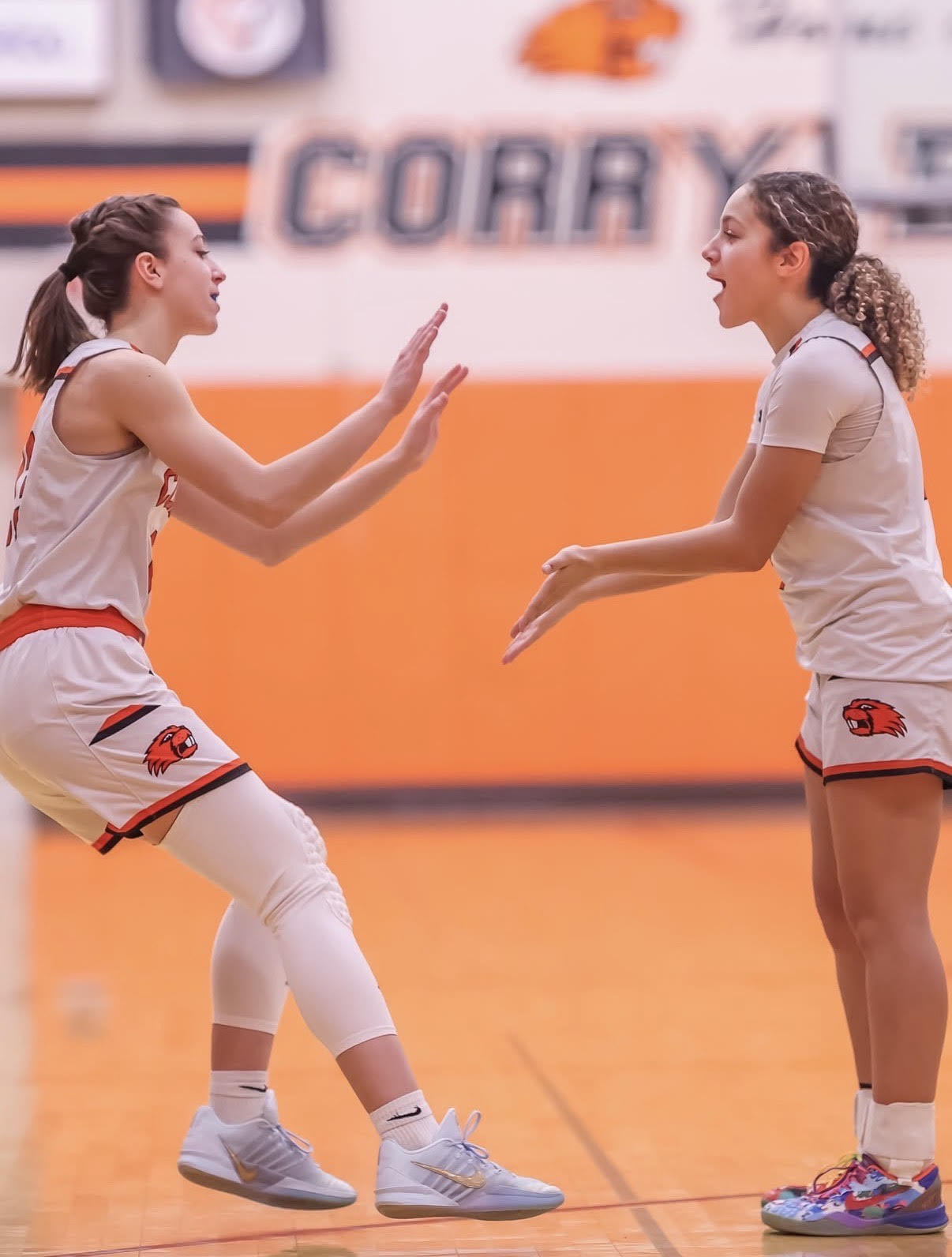 On the left, Haley Mumau, on the right, Mikayla Comitz.