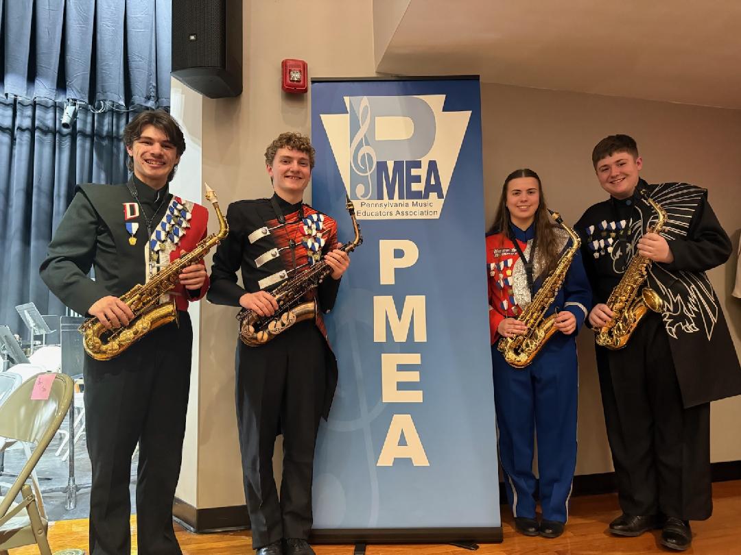 Joseph Johnston (second from left) with the Alto 1 section at PMEA